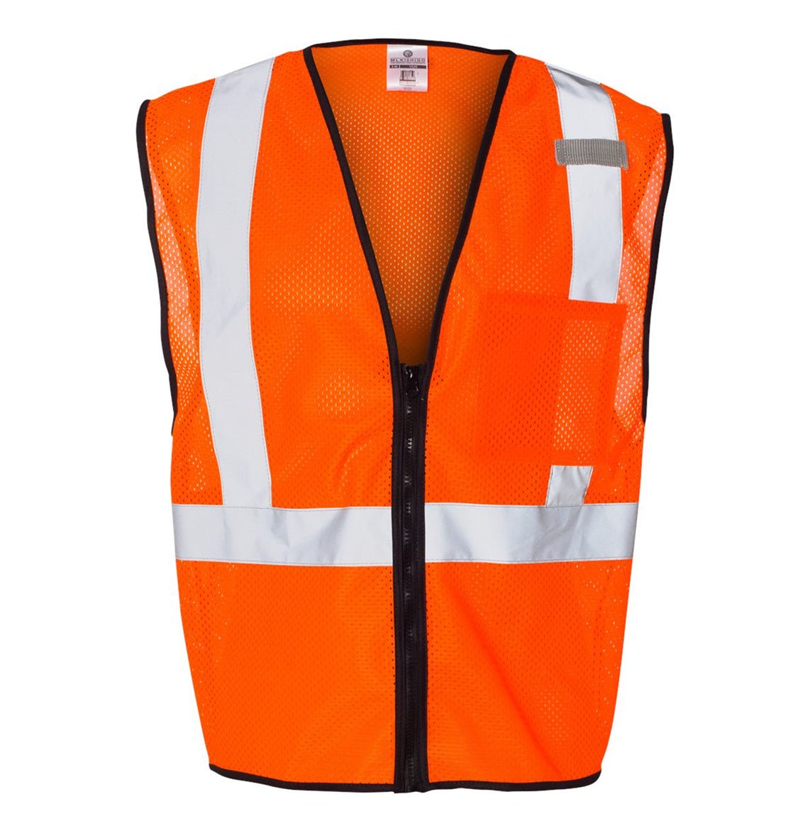 Kishigo - Unisex Single Pocket Zipper Mesh Class 2 Vest - 1519-1520 - MAD Merch USA