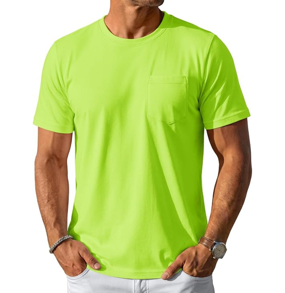 MAGCOMSEN - Men's Cotton Pocket T-Shirt - MAD Merch USA
