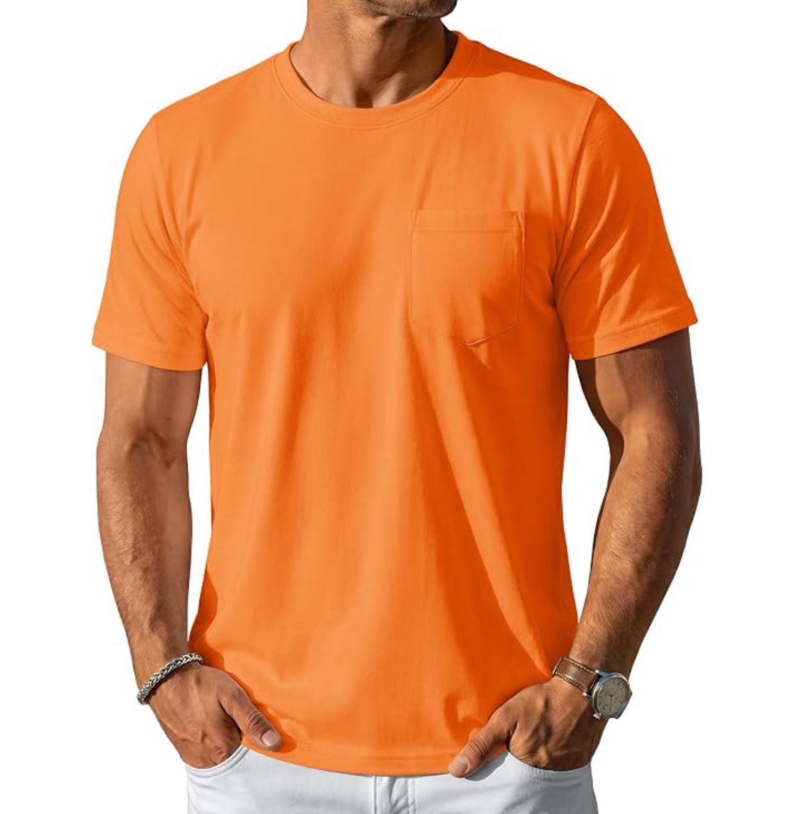 MAGCOMSEN - Men's Cotton Pocket T-Shirt - MAD Merch USA