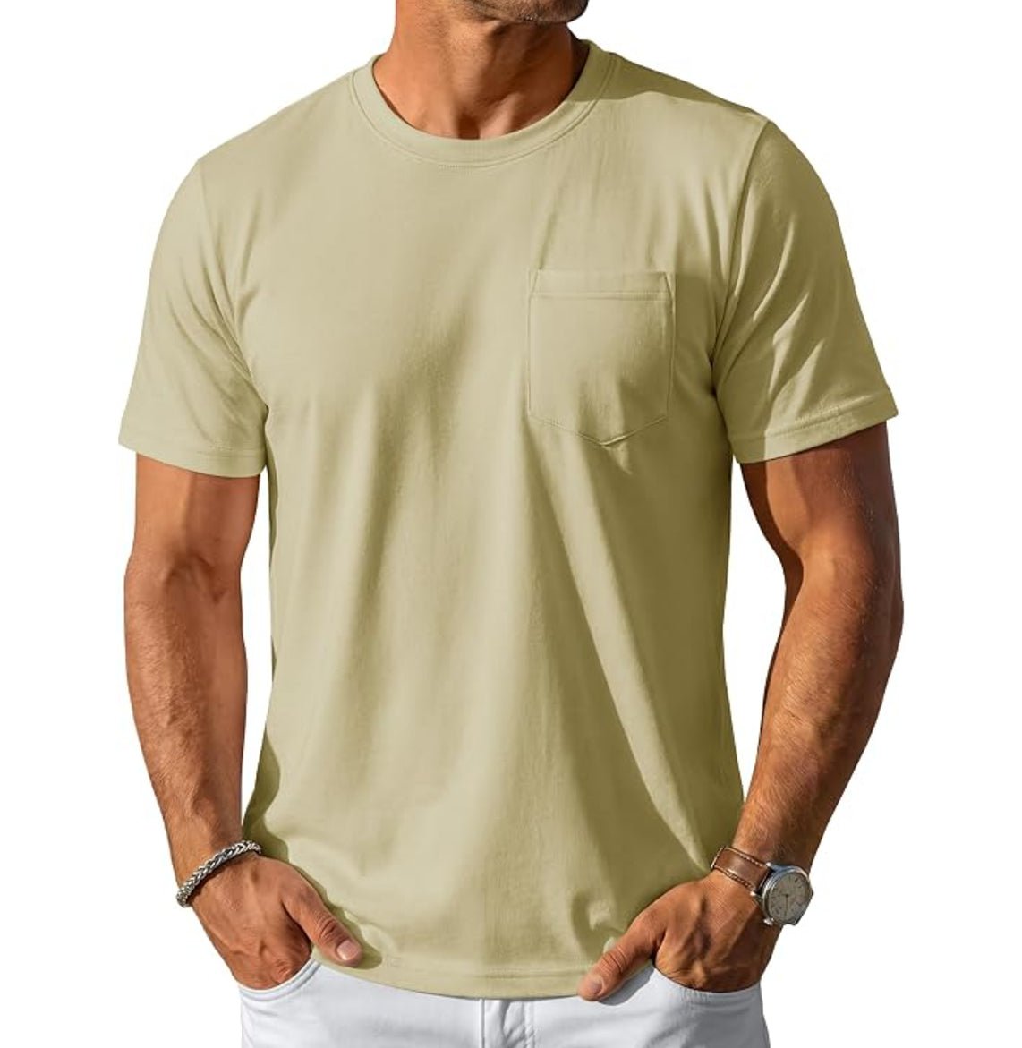 MAGCOMSEN - Men's Cotton Pocket T-Shirt - MAD Merch USA