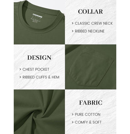 MAGCOMSEN - Men's Cotton Pocket T-Shirt - MAD Merch USA