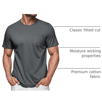 MAGCOMSEN - Men's Cotton Pocket T-Shirt - MAD Merch USA