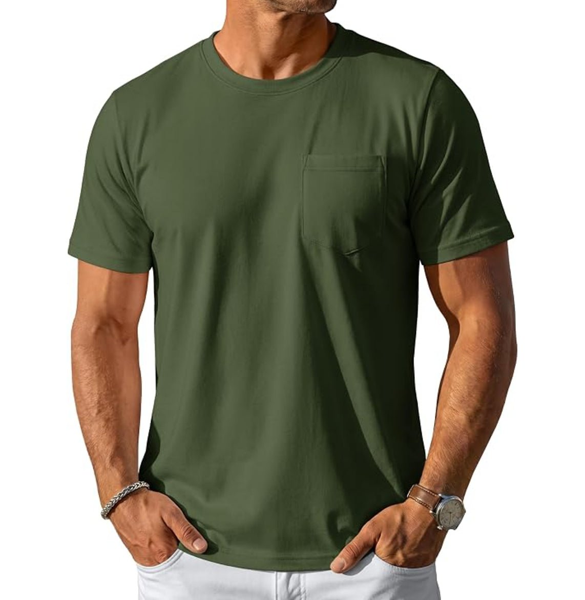 MAGCOMSEN - Men's Cotton Pocket T-Shirt - MAD Merch USA