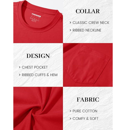 MAGCOMSEN - Men's Cotton Pocket T-Shirt - MAD Merch USA