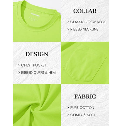 MAGCOMSEN - Men's Cotton Pocket T-Shirt - MAD Merch USA