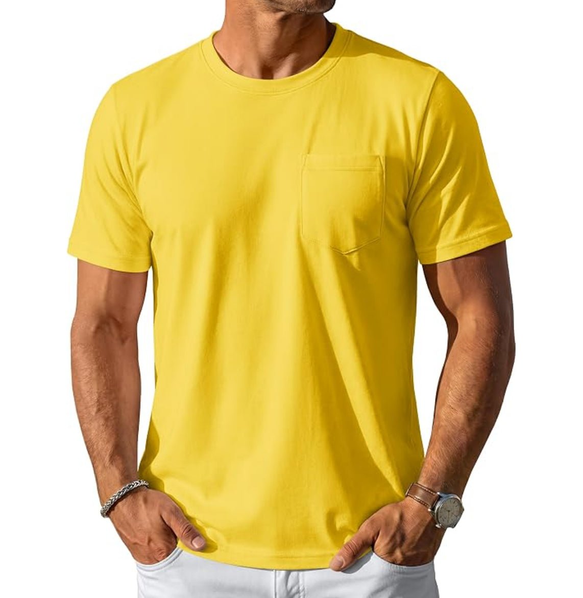 MAGCOMSEN - Men's Cotton Pocket T-Shirt - MAD Merch USA