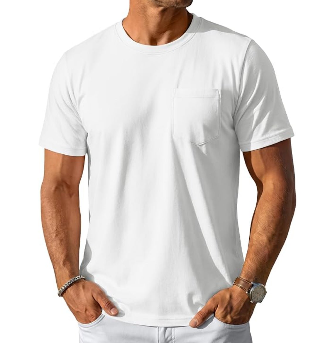 MAGCOMSEN - Men's Cotton Pocket T-Shirt - MAD Merch USA