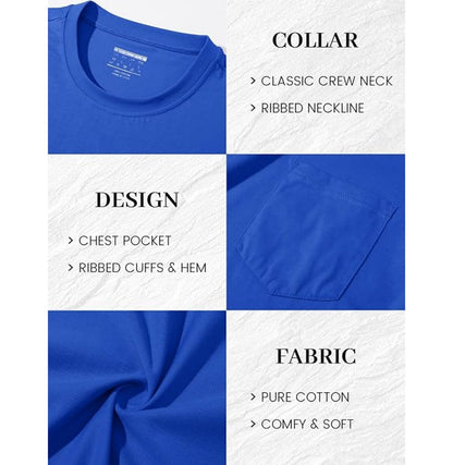 MAGCOMSEN - Men's Cotton Pocket T-Shirt - MAD Merch USA