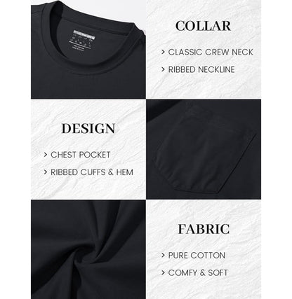 MAGCOMSEN - Men's Cotton Pocket T-Shirt - MAD Merch USA