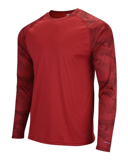 Paragon - Unisex Cayman Performance Camo Colorblocked Long Sleeve T-Shirt - 216 - MAD Merch USA