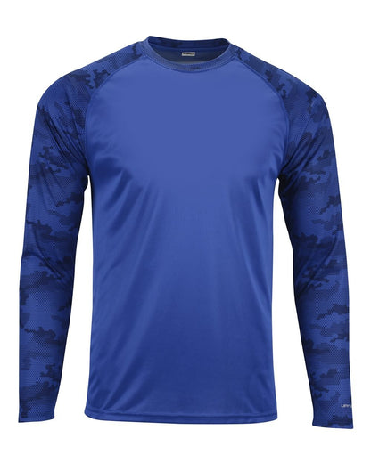 Paragon - Unisex Cayman Performance Camo Colorblocked Long Sleeve T-Shirt - 216 - MAD Merch USA