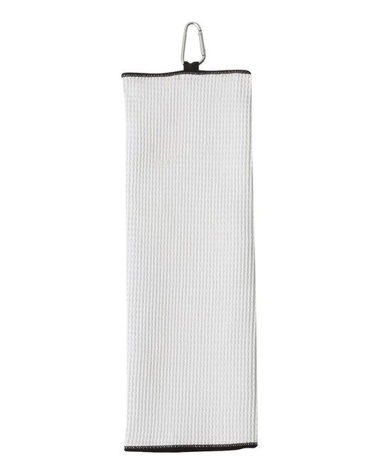 Premium Waffle Microfiber Fairway Golf Towel | Custom Full-Color DTF Printed Golf Towel with Carabiner - MAD Merch USA
