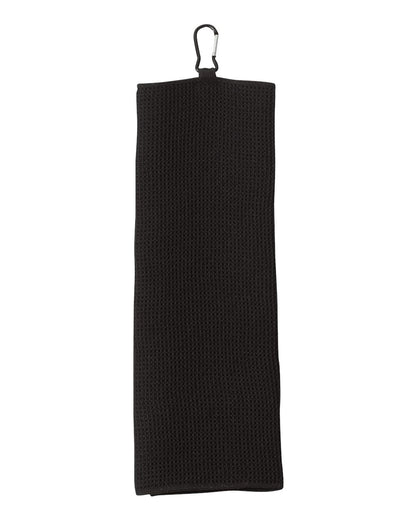 Premium Waffle Microfiber Fairway Golf Towel | Custom Full-Color DTF Printed Golf Towel with Carabiner - MAD Merch USA