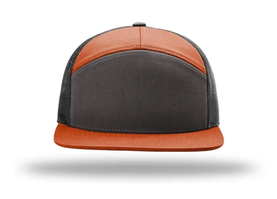 Richardson - 168 7-Panel Trucker Hat, Flat Bill Snapback - MAD Merch USA