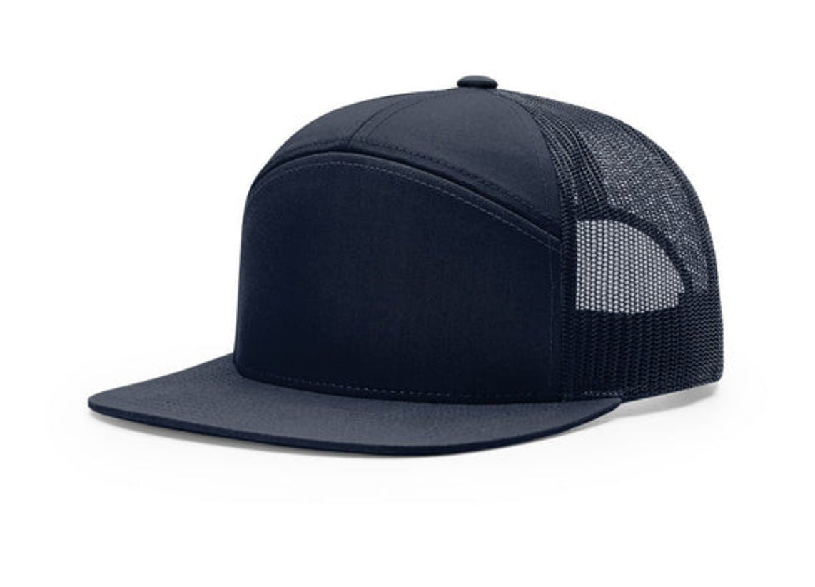 Richardson - 168 7-Panel Trucker Hat, Flat Bill Snapback - MAD Merch USA