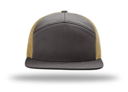Richardson - 168 7-Panel Trucker Hat, Flat Bill Snapback - MAD Merch USA