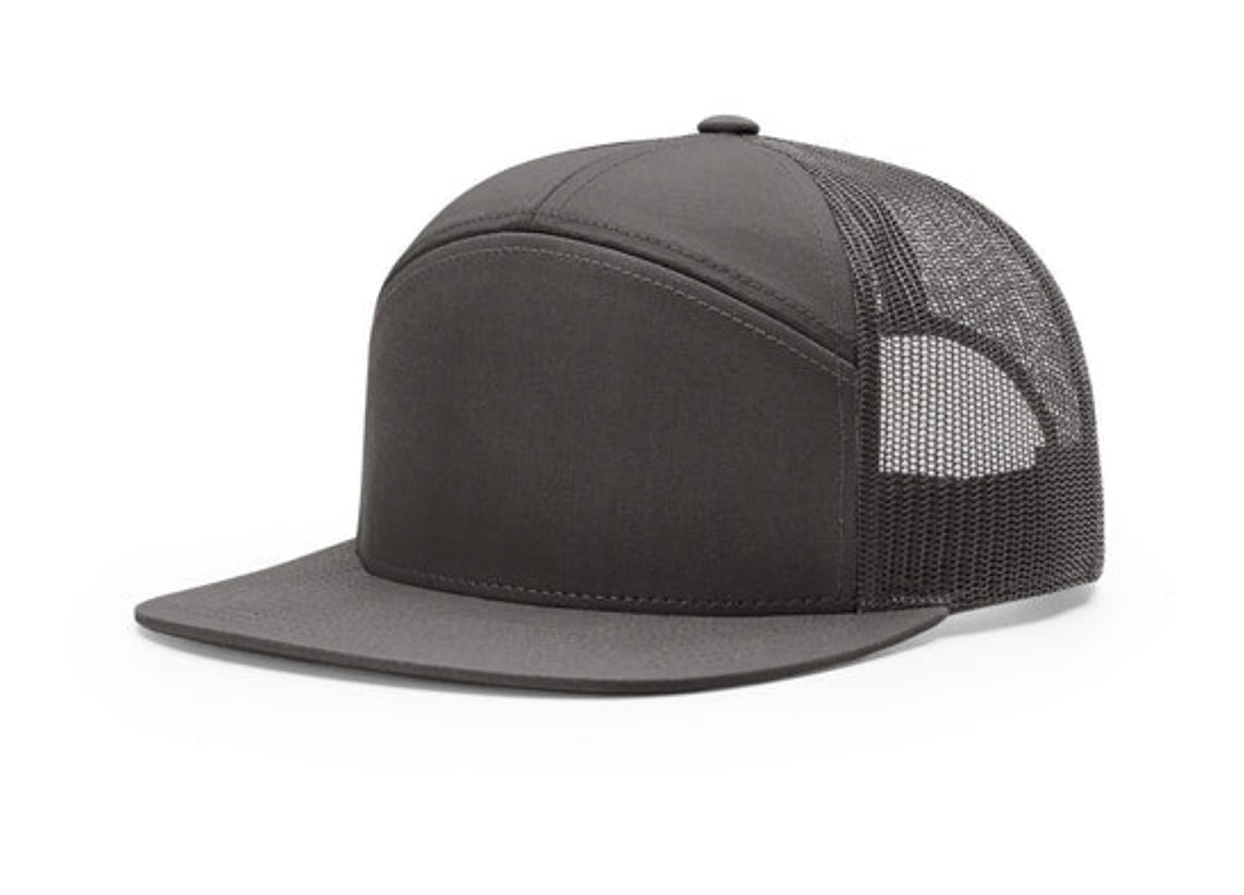 Richardson - 168 7-Panel Trucker Hat, Flat Bill Snapback - MAD Merch USA