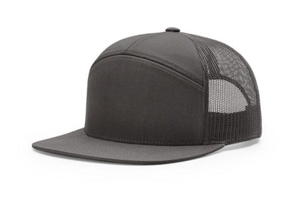 Richardson - 168 7-Panel Trucker Hat, Flat Bill Snapback - MAD Merch USA