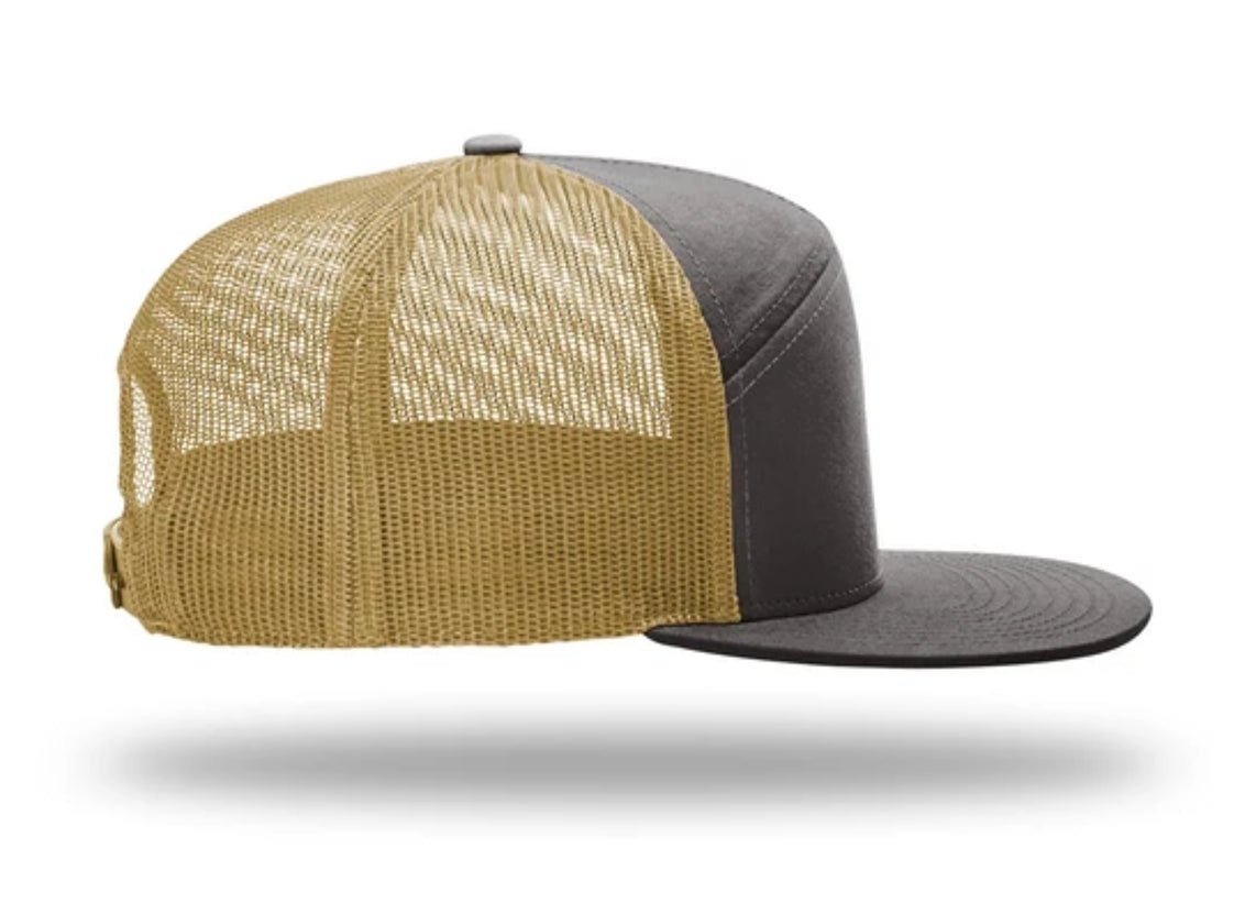 Richardson - 168 7-Panel Trucker Hat, Flat Bill Snapback - MAD Merch USA