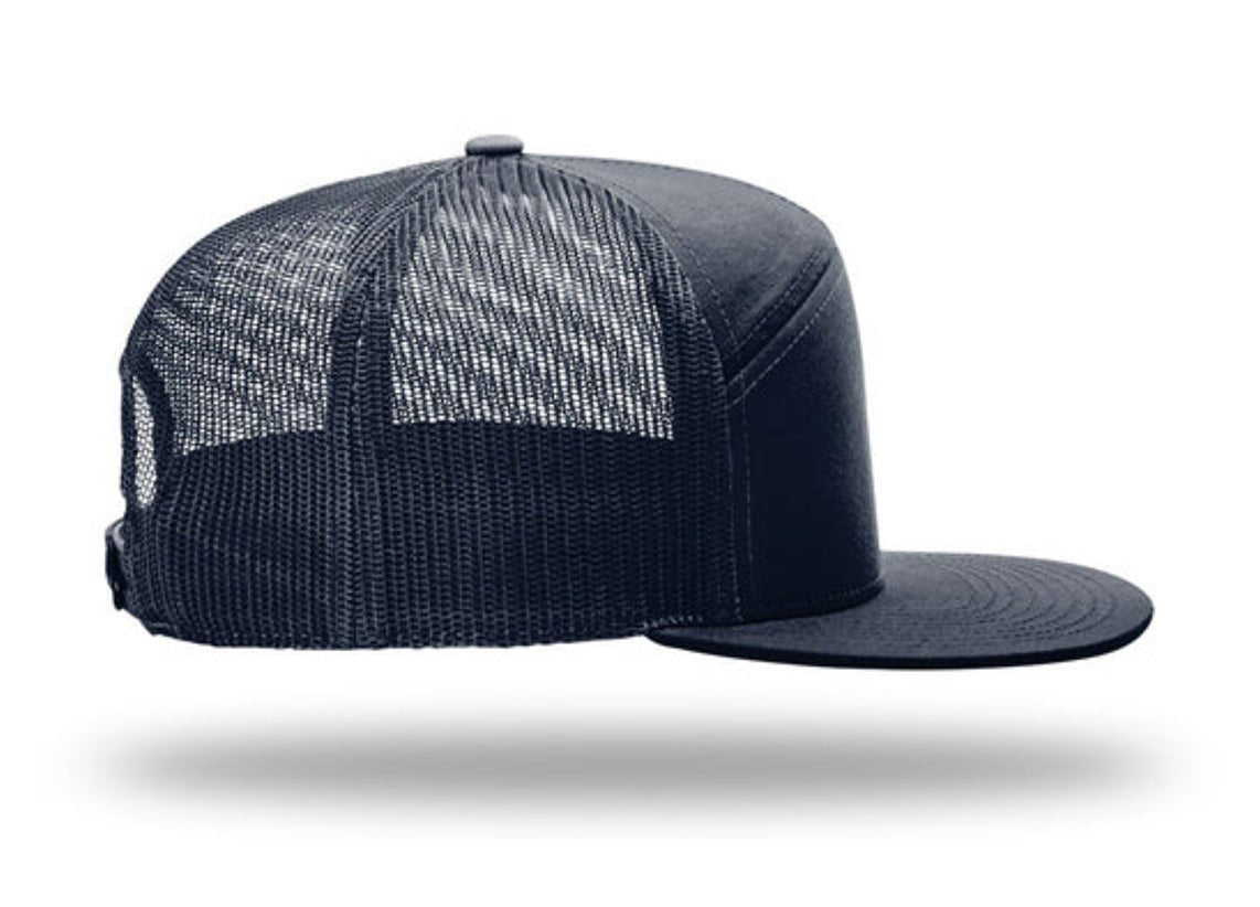 Richardson - 168 7-Panel Trucker Hat, Flat Bill Snapback - MAD Merch USA