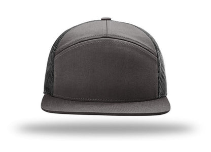 Richardson - 168 7-Panel Trucker Hat, Flat Bill Snapback - MAD Merch USA