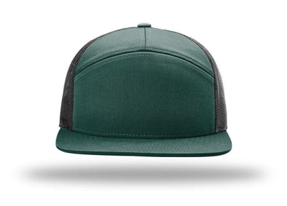 Richardson - 168 7-Panel Trucker Hat, Flat Bill Snapback - MAD Merch USA