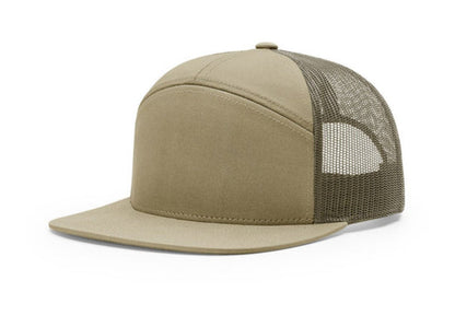 Richardson - 168 7-Panel Trucker Hat, Flat Bill Snapback - MAD Merch USA