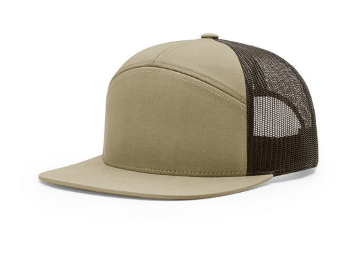 Richardson - 168 7-Panel Trucker Hat, Flat Bill Snapback - MAD Merch USA