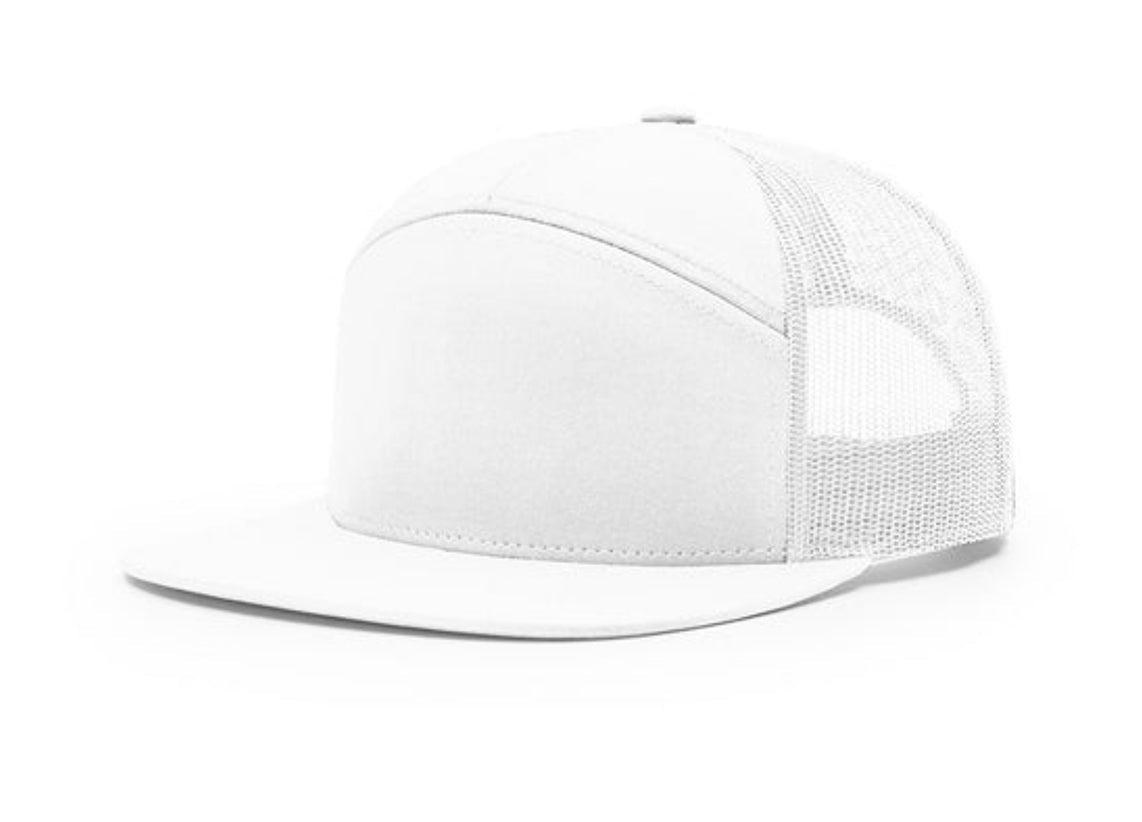 Richardson - 168 7-Panel Trucker Hat, Flat Bill Snapback - MAD Merch USA