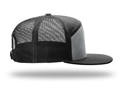 Richardson - 168 7-Panel Trucker Hat, Flat Bill Snapback - MAD Merch USA