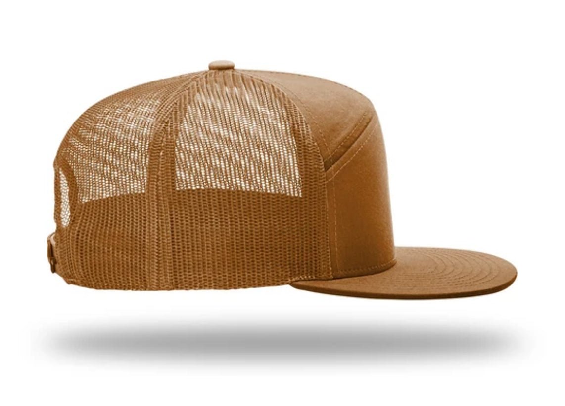 Richardson - 168 7-Panel Trucker Hat, Flat Bill Snapback - MAD Merch USA
