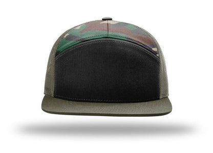 Richardson - 168 7-Panel Trucker Hat, Flat Bill Snapback - MAD Merch USA