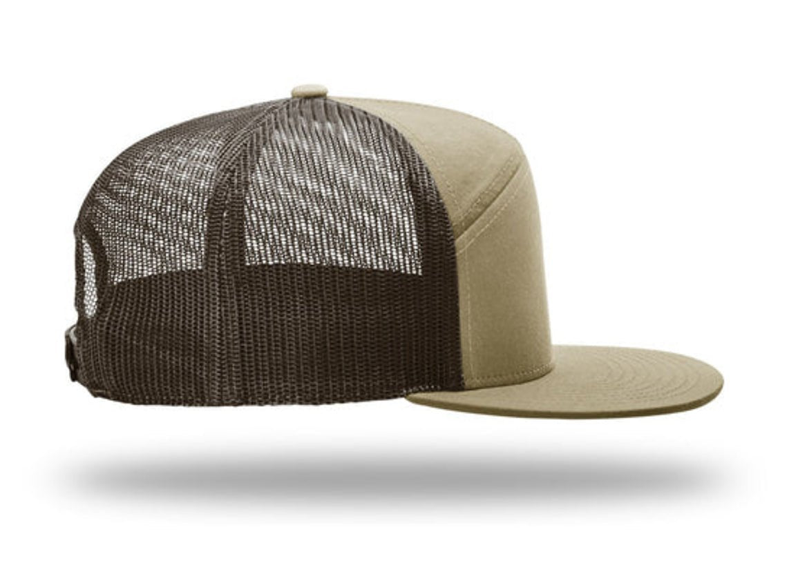 Richardson - 168 7-Panel Trucker Hat, Flat Bill Snapback - MAD Merch USA