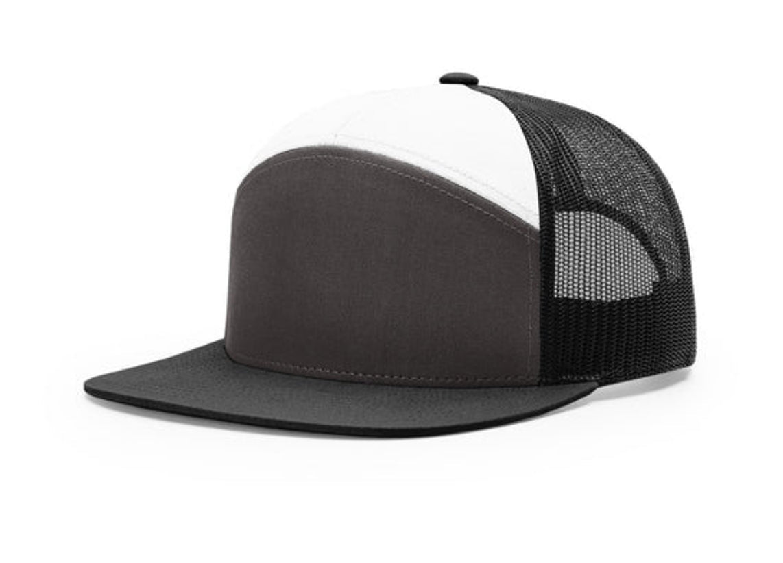 Richardson - 168 7-Panel Trucker Hat, Flat Bill Snapback - MAD Merch USA