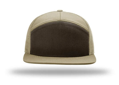 Richardson - 168 7-Panel Trucker Hat, Flat Bill Snapback - MAD Merch USA