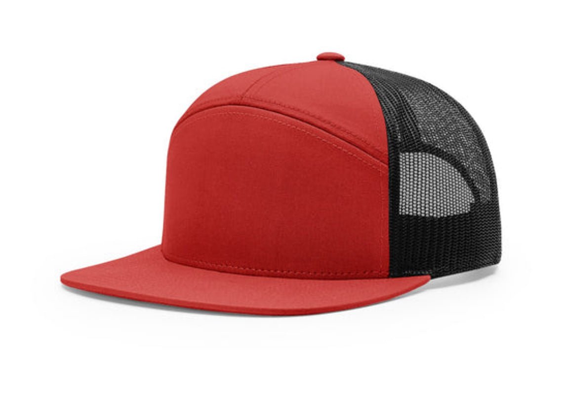 Richardson - 168 7-Panel Trucker Hat, Flat Bill Snapback - MAD Merch USA