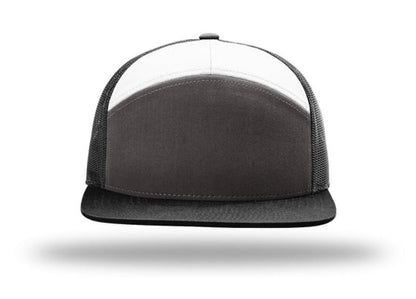 Richardson - 168 7-Panel Trucker Hat, Flat Bill Snapback - MAD Merch USA