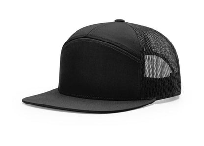 Richardson - 168 7-Panel Trucker Hat, Flat Bill Snapback - MAD Merch USA