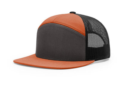Richardson - 168 7-Panel Trucker Hat, Flat Bill Snapback - MAD Merch USA
