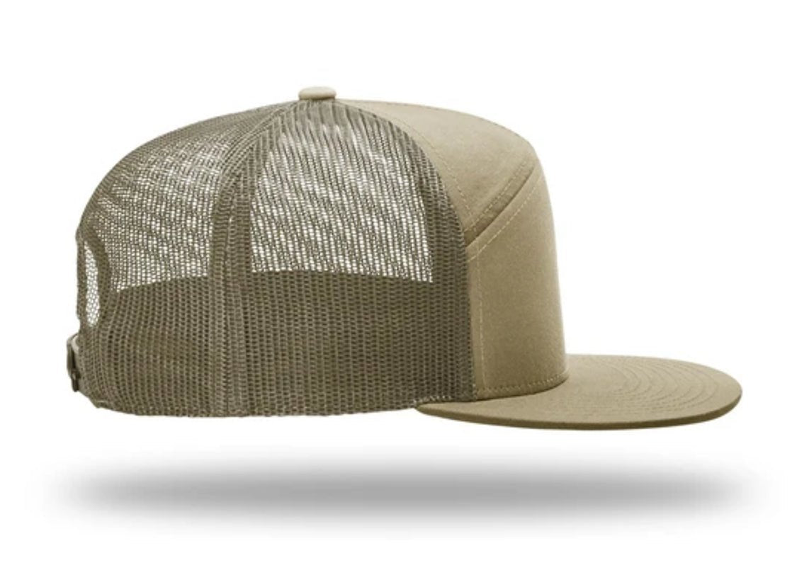 Richardson - 168 7-Panel Trucker Hat, Flat Bill Snapback - MAD Merch USA