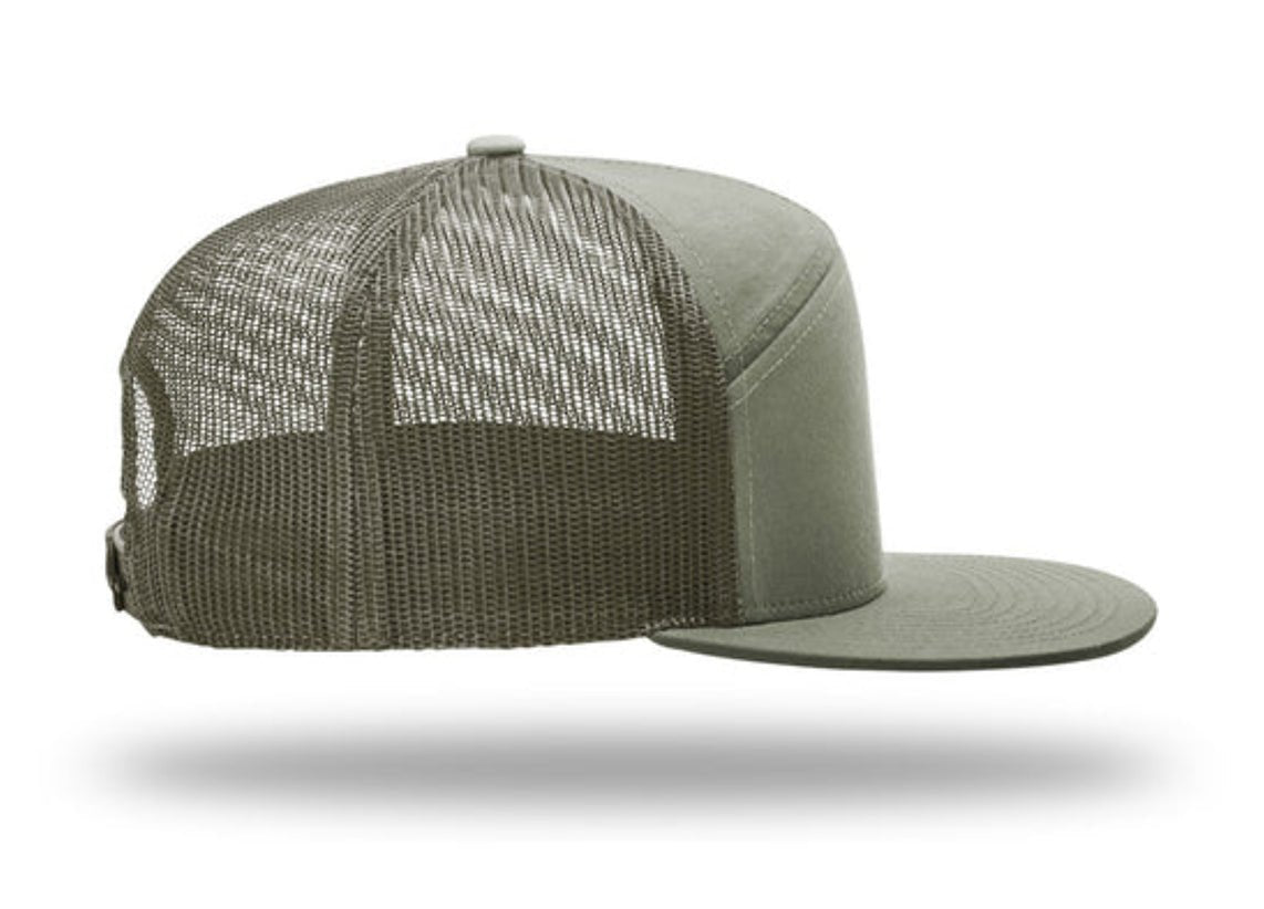 Richardson - 168 7-Panel Trucker Hat, Flat Bill Snapback - MAD Merch USA