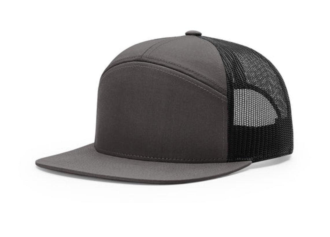 Richardson - 168 7-Panel Trucker Hat, Flat Bill Snapback - MAD Merch USA