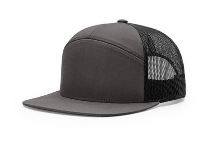 Richardson - 168 7-Panel Trucker Hat, Flat Bill Snapback - MAD Merch USA