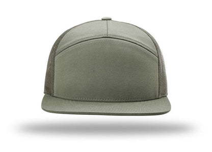 Richardson - 168 7-Panel Trucker Hat, Flat Bill Snapback - MAD Merch USA