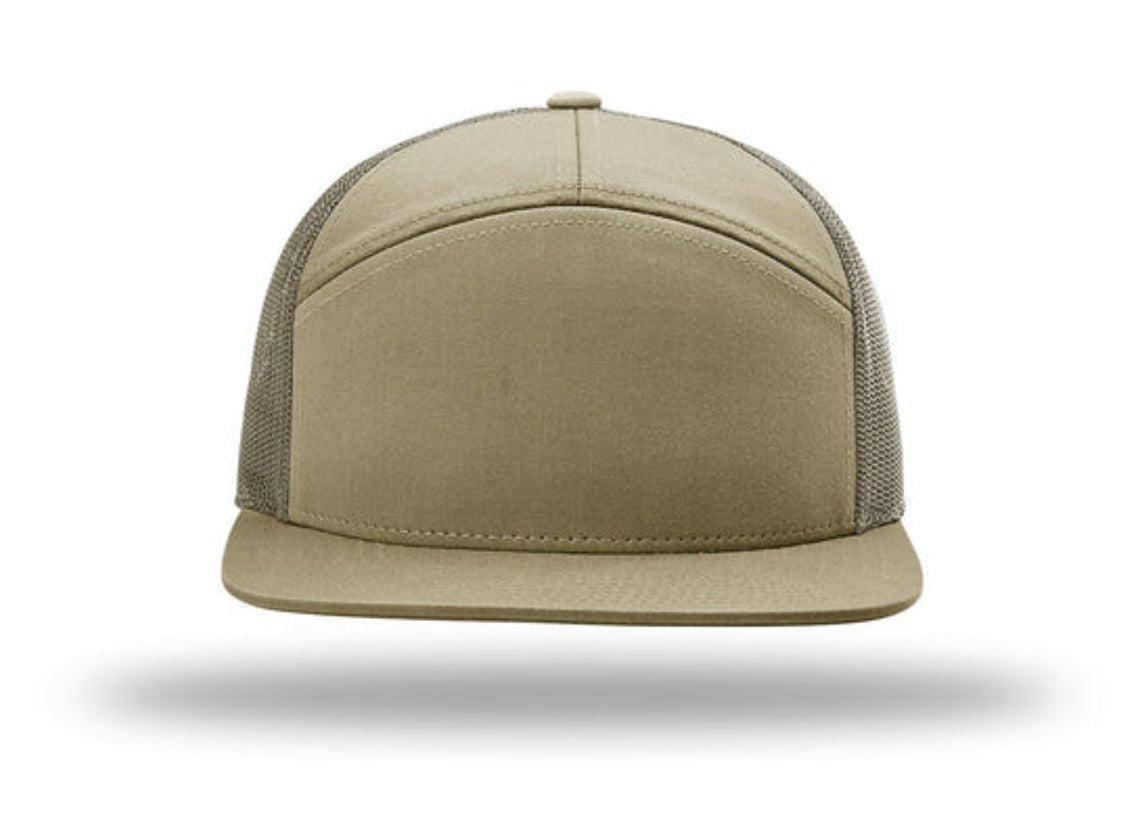 Richardson - 168 7-Panel Trucker Hat, Flat Bill Snapback - MAD Merch USA