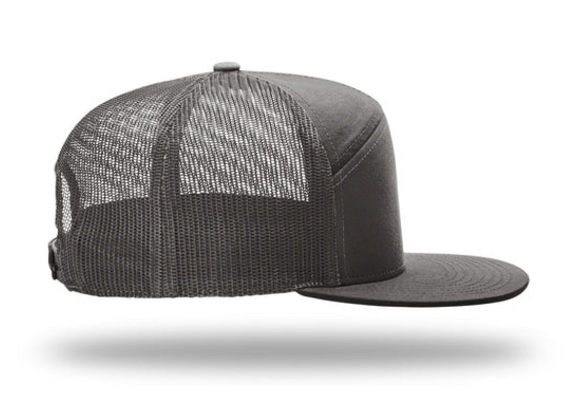 Richardson - 168 7-Panel Trucker Hat, Flat Bill Snapback - MAD Merch USA