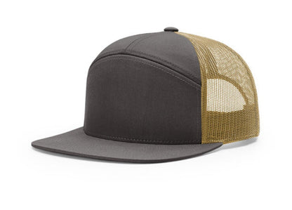 Richardson - 168 7-Panel Trucker Hat, Flat Bill Snapback - MAD Merch USA