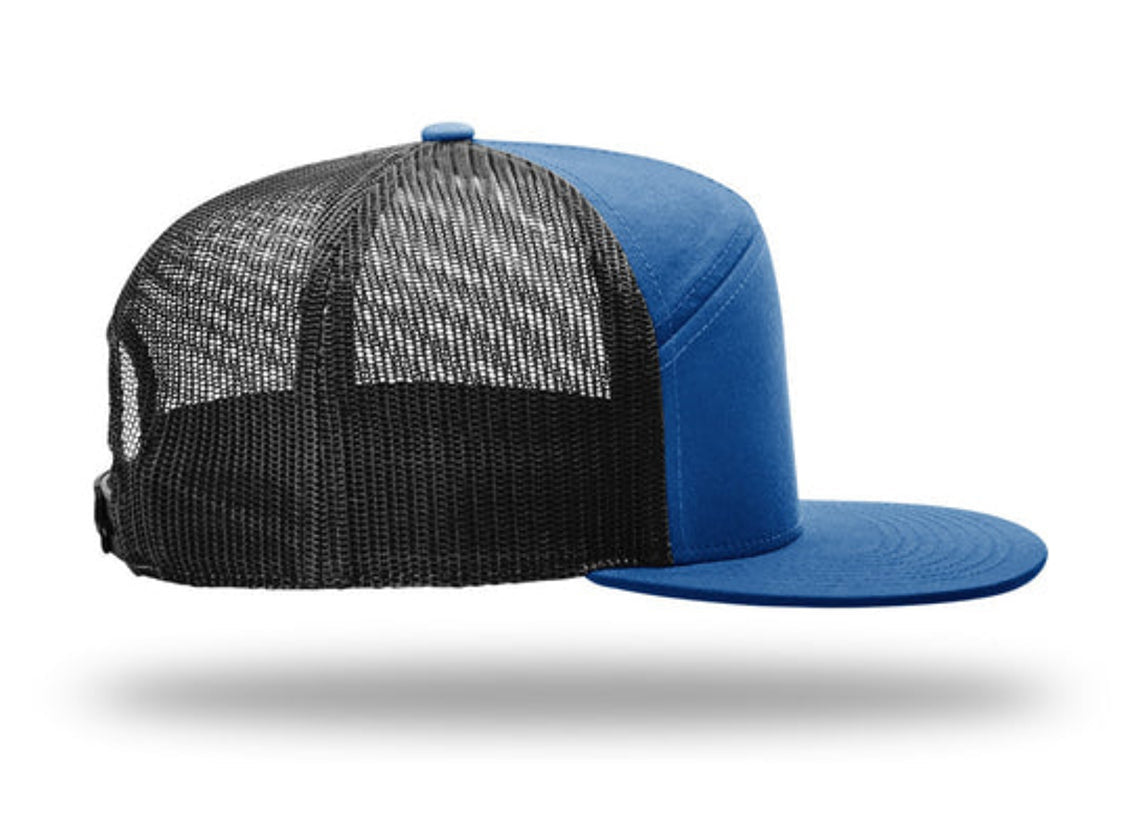 Richardson - 168 7-Panel Trucker Hat, Flat Bill Snapback - MAD Merch USA
