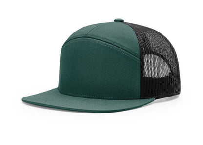 Richardson - 168 7-Panel Trucker Hat, Flat Bill Snapback - MAD Merch USA