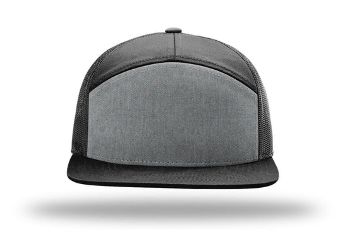 Richardson - 168 7-Panel Trucker Hat, Flat Bill Snapback - MAD Merch USA